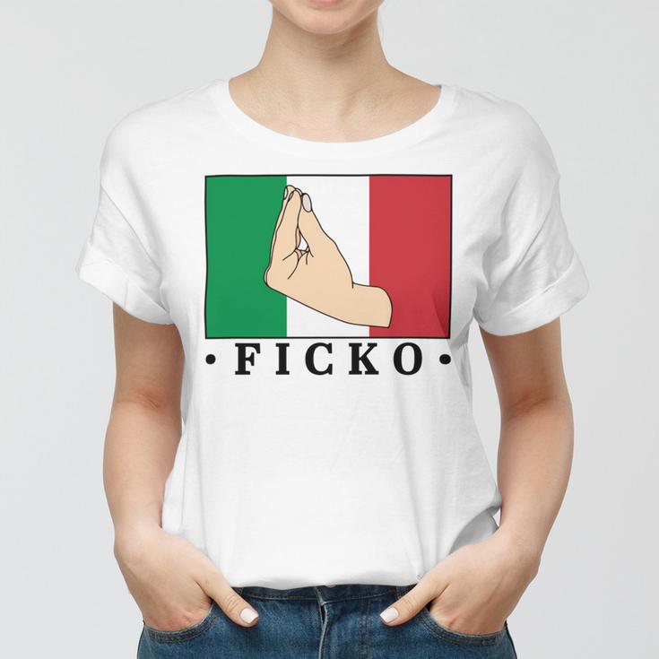 Ficko Italian Hand Sign Women T-shirt