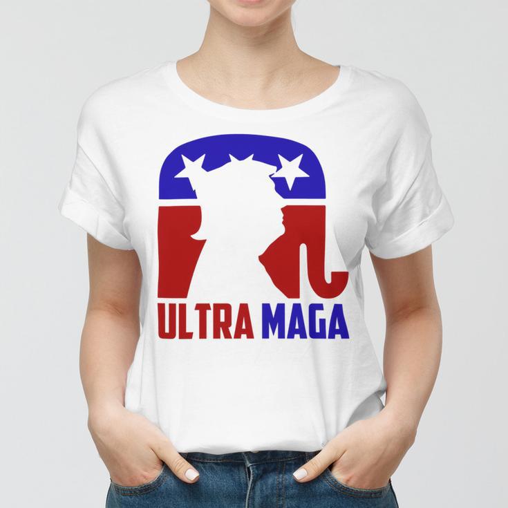 Funny Ultra Maga Gift For Americans Trump Biden Lover Women T-shirt