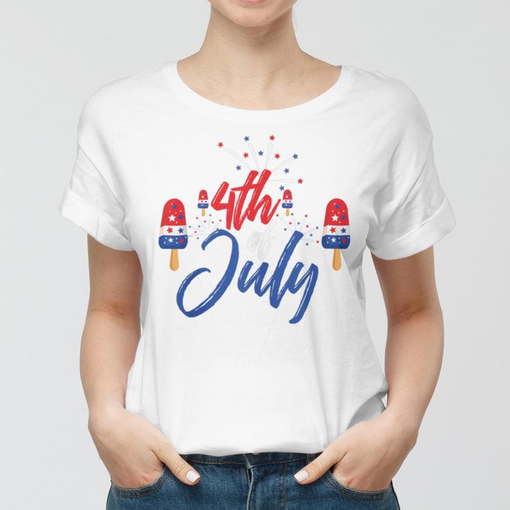 Memorial Day 4Th Of July Holiday Patriotic Ice Cream V2 Women T-shirt