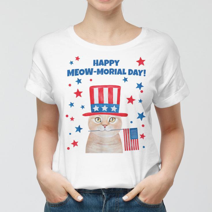 Memorial Day Cat Meowmorial Day Women T-shirt