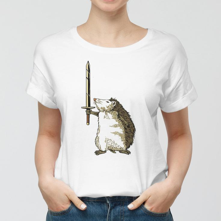 Mighty Hedgehog With Long Sword Women T-shirt
