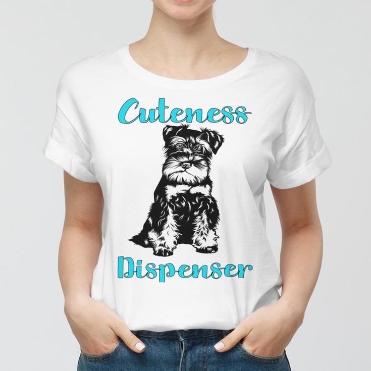 Miniature Schnauzer At Home Cuteness Dispenser Multi Tasking Dog Women T-shirt