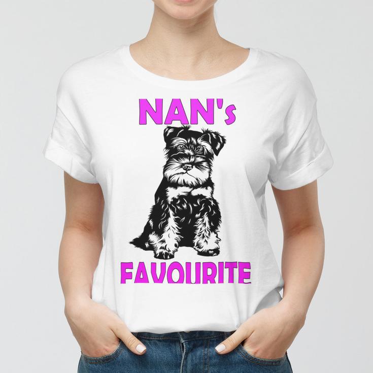 Miniature Schnauzer At Home Nans Favourite Multi Tasking Dog Women T-shirt