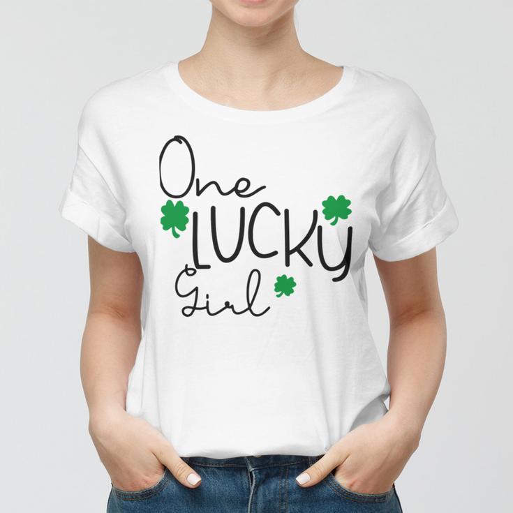 One Lucky Girl Funny St Patrick Day Women T-shirt