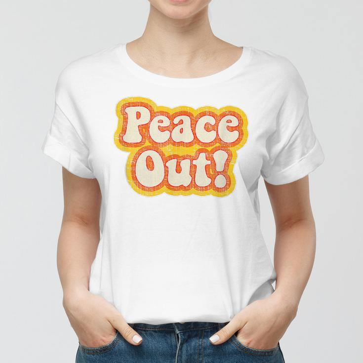Peace Out Vintage 1970S Men Women Kids Women T-shirt