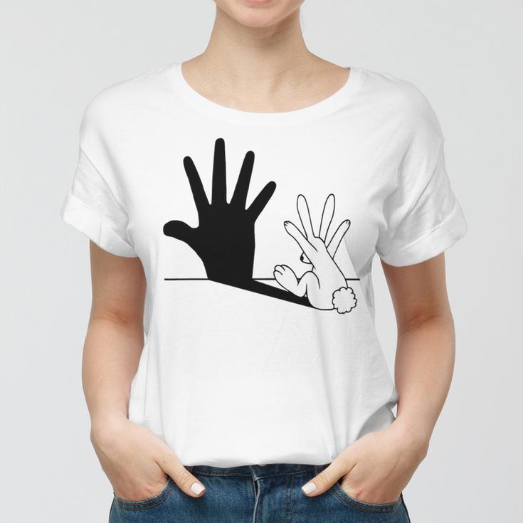 Rabbit Hand Shadow Women T-shirt