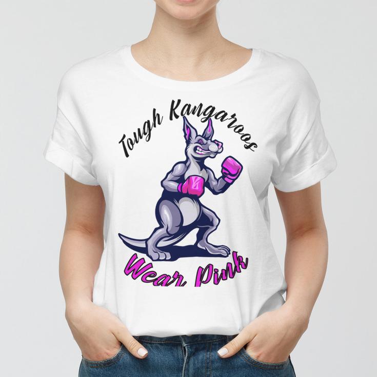 Tough Kangaroos Wear Pink In Support Of Breast Cancer Awareness Women T-shirt