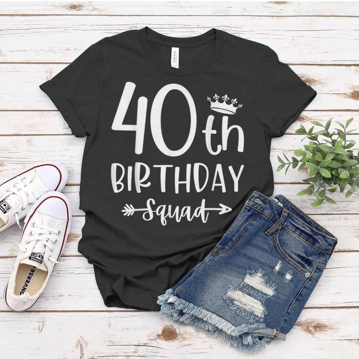 40Th Birthday Squad 40Th Birthday Party Forty Years Old Women T-shirt Funny Gifts