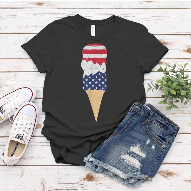 4Th Of July Patriotic Ice Cream For Independence Day Women T-shirt Funny Gifts