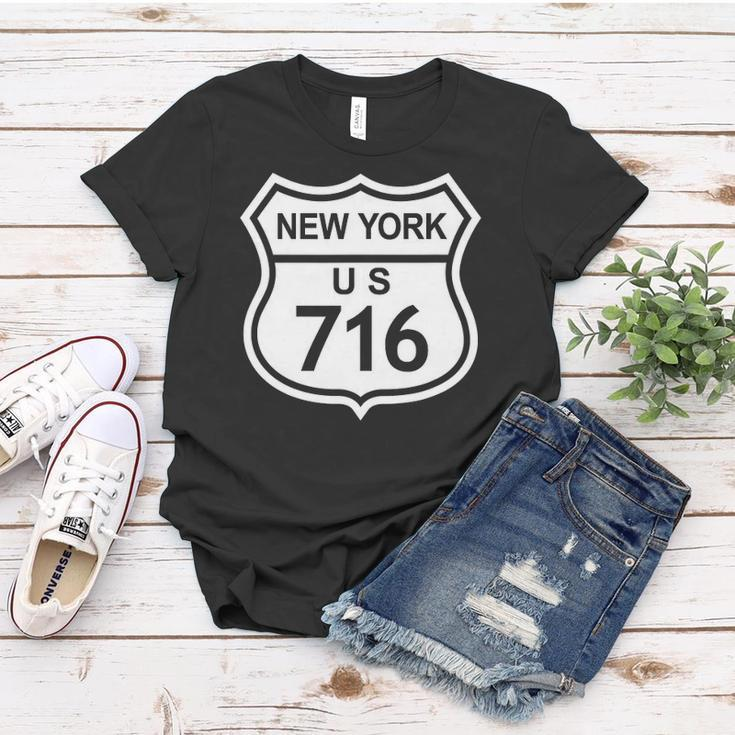 716 New York Area Code Ny Highway Home State Gift Women T-shirt Unique Gifts