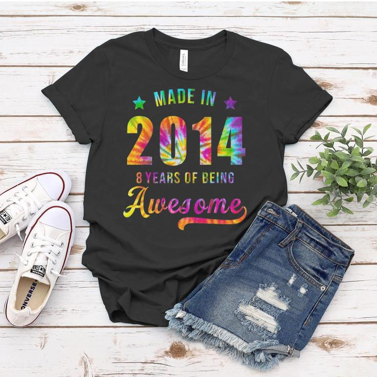 8 Years Old 8Th Birthday 2014 Tie Dye Awesome Women T-shirt Unique Gifts
