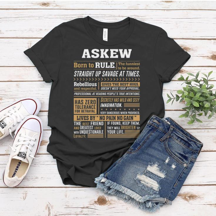Askew Name Gift Askew Born To Rule Women T-shirt Funny Gifts