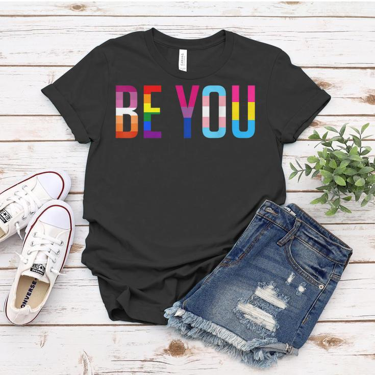 Be You Lgbt Flag Gay Pride Month Transgender Rainbow Lesbian Women T-shirt Unique Gifts