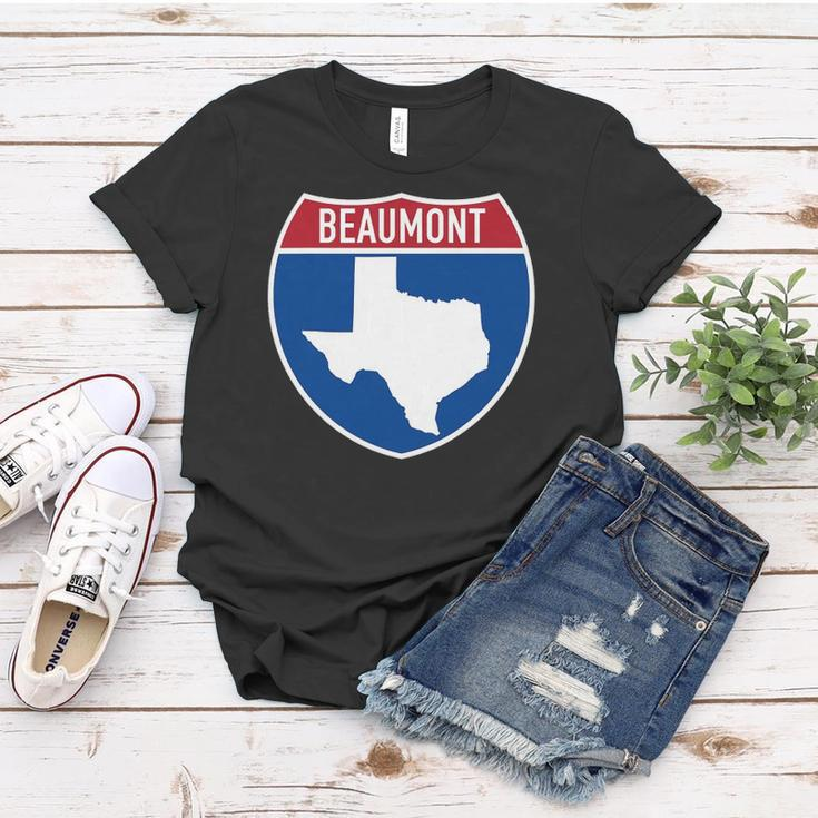 Beaumont Texas Tx Interstate Highway Vacation Souvenir Women T-shirt Unique Gifts