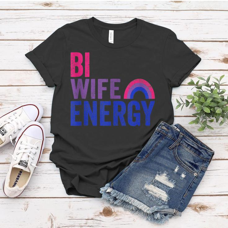 Bi Wife Energy Bisexual Pride Bisexual Rainbow Flag Bi Pride V2 Women T-shirt Funny Gifts