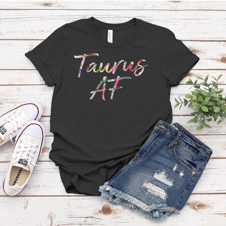 Birthday Gifts - Taurus Af Floral Women T-shirt Unique Gifts