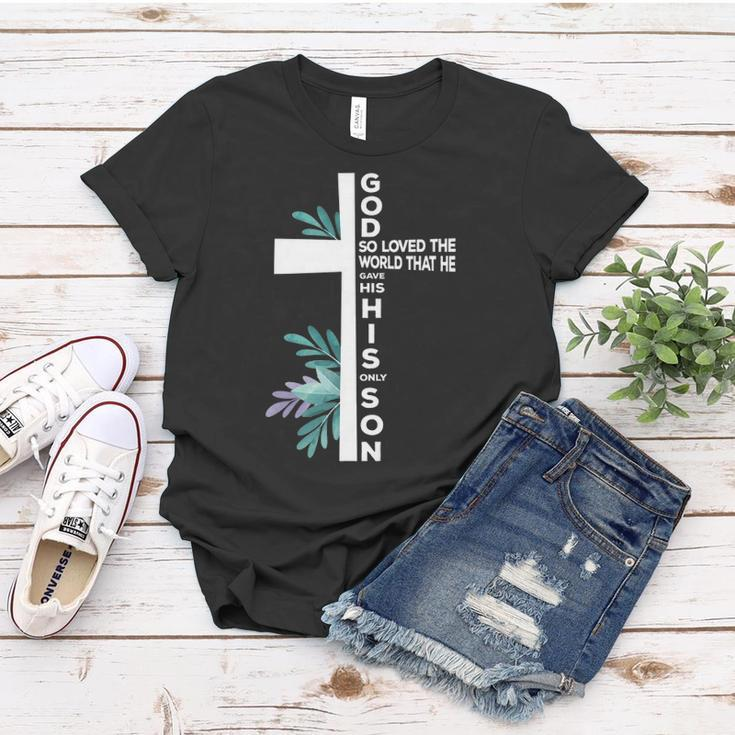 Christian Cross Bible Faith Quote John 316 Women T-shirt Unique Gifts