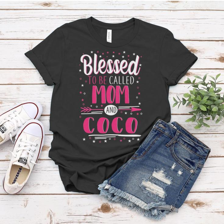 Coco Grandma Gift Blessed To Be Called Mom And Coco Women T-shirt Funny Gifts