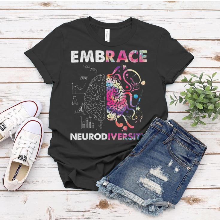 Embrace Neurodiversity Funny V4 Women T-shirt Funny Gifts