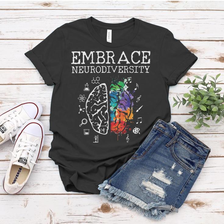 Embrace Neurodiversity Funny V5 Women T-shirt Funny Gifts