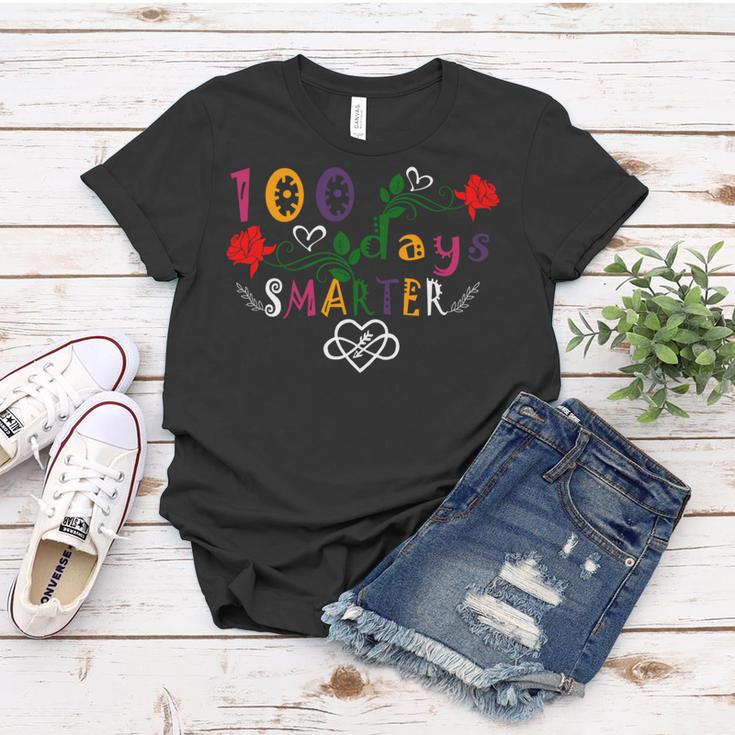 Funny 100 Days Smarter Shirt Happy 100Th Day Of School Gifts Women T-shirt Funny Gifts