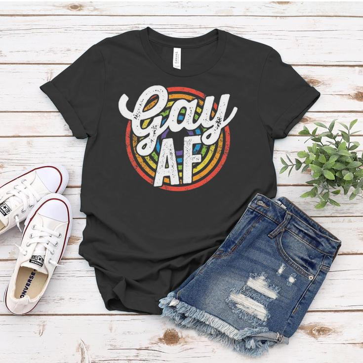 Gay Af Lgbt Pride Rainbow Flag March Rally Protest Equality Women T-shirt Unique Gifts