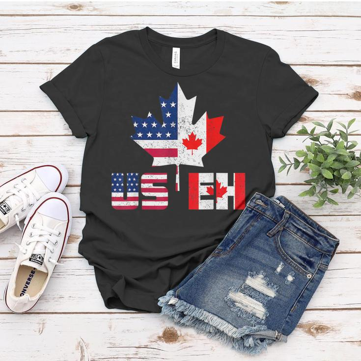 Happy Canada Day Usa Pride Us Flag Day Useh Canadian Women T-shirt Funny Gifts