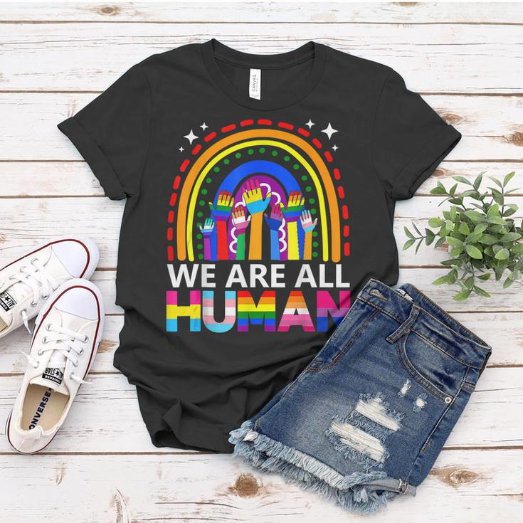 Human Lgbt Flag Gay Pride Month Transgender Rainbow Lesbian Women T-shirt Unique Gifts