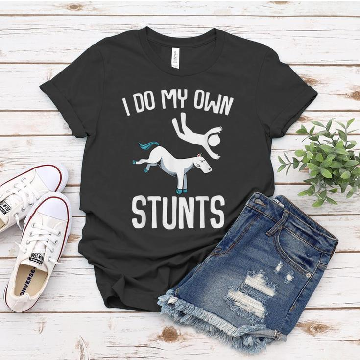 I Do My Own Stunts Get Well Funny Horse Riders Animal Women T-shirt Unique Gifts