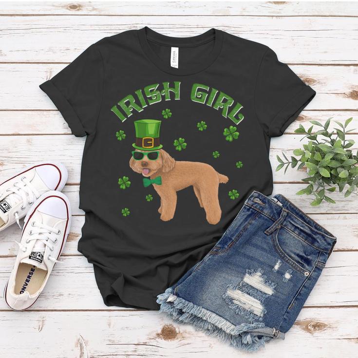 Irish Girl Leprechaun Poodle Dog St Patricks Day Kids Women T-shirt Funny Gifts