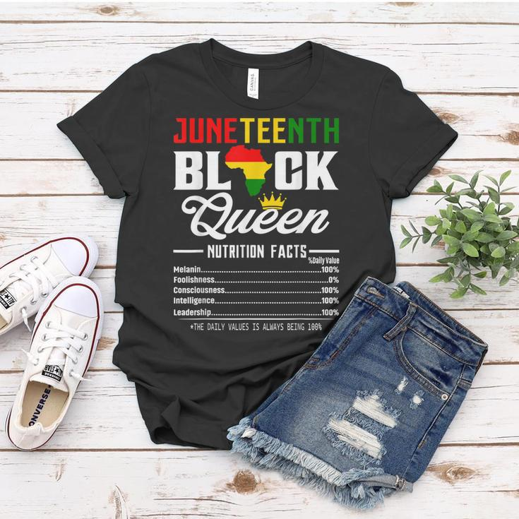 Junenth Womens Black Queen Nutritional Facts 4Th Of July Women T-shirt Unique Gifts