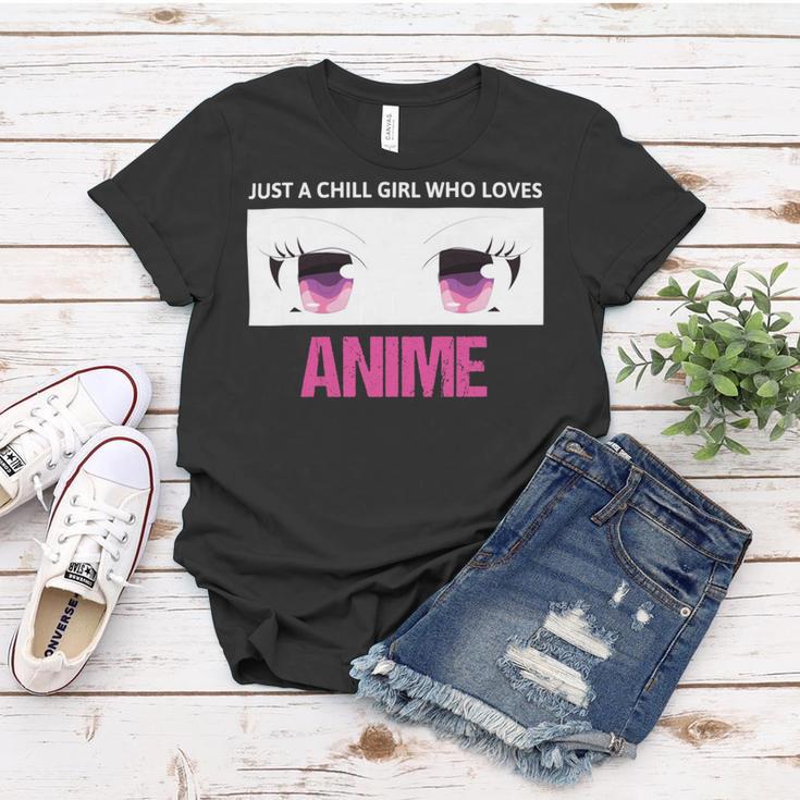 Just A Girl Who Loves Anime Chill Anime Girl Women T-shirt Funny Gifts