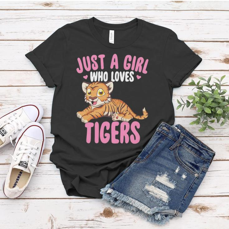 Just A Girl Who Loves Tigers Cute Kawaii Tiger Animal Women T-shirt Unique Gifts