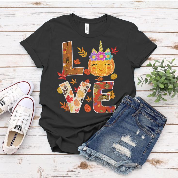 Love Unicorn Turkey Thanksgiving Happy 15 Shirt Women T-shirt Funny Gifts