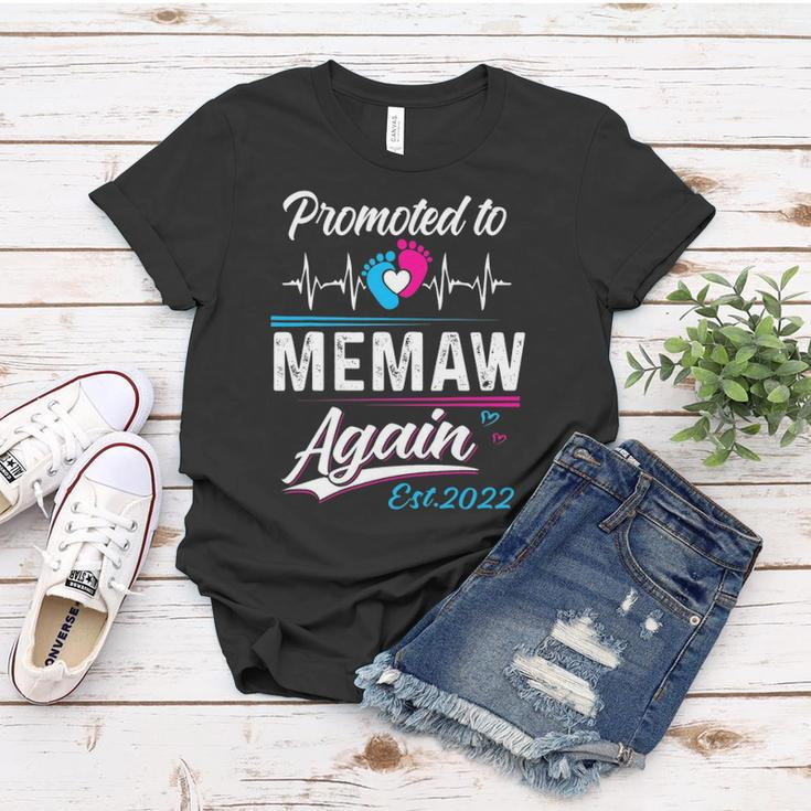 Memaw Gift Promoted To Memaw Again Est 2022 Grandma Women T-shirt Unique Gifts