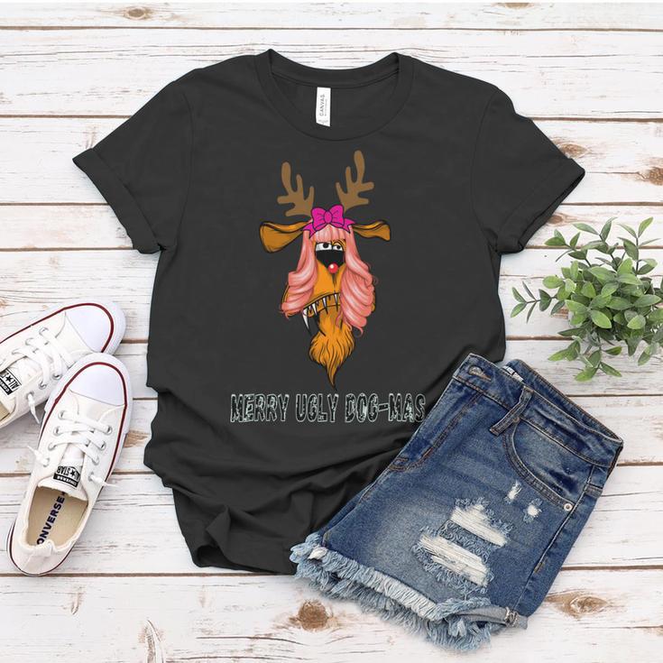 Merry Ugly Dog - Mas Women T-shirt Funny Gifts