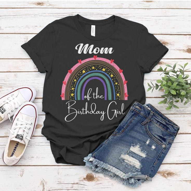 Mom Of The Birthday Girl Rainbow Boho Birthday Party Mama Women T-shirt Funny Gifts