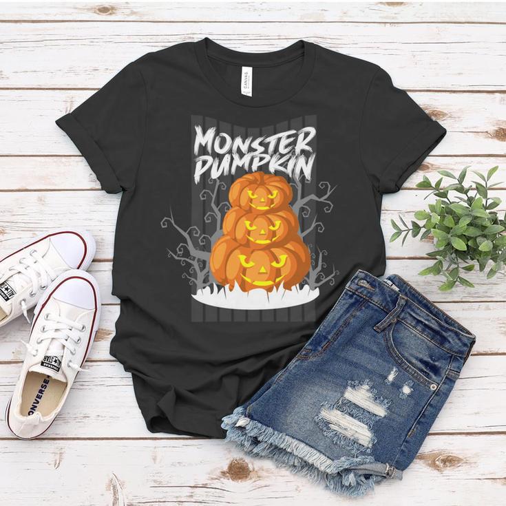 Monster Pumpkin Women T-shirt Funny Gifts