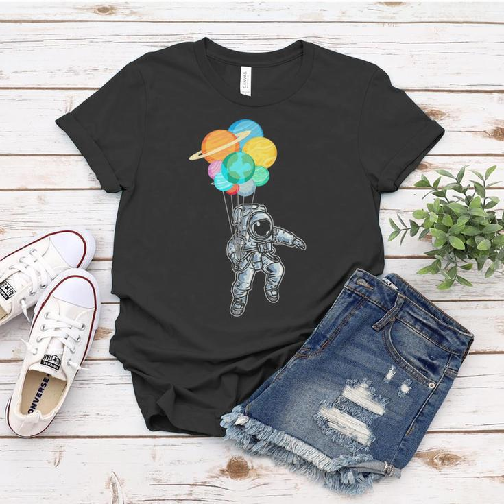 Planet Balloons Astronaut Space Science Women T-shirt Unique Gifts