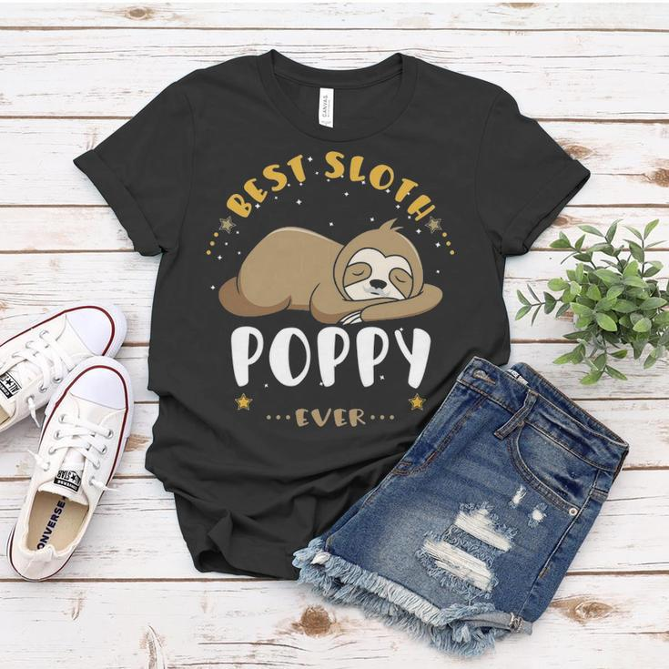 Poppy Grandpa Gift Best Sloth Poppy Ever Women T-shirt Funny Gifts