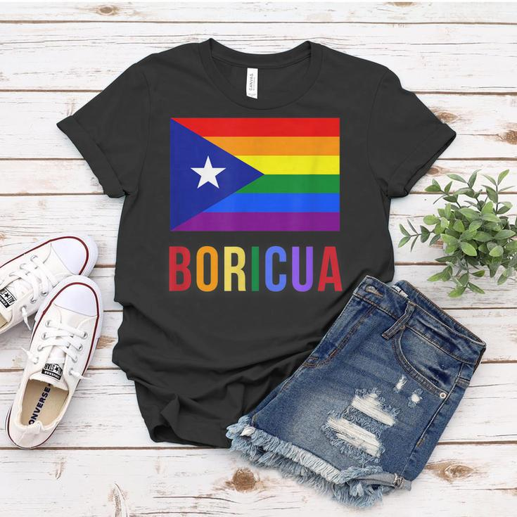 Puerto Rico Boricua Gay Pride Lgbt Rainbow Wepa Women T-shirt Unique Gifts