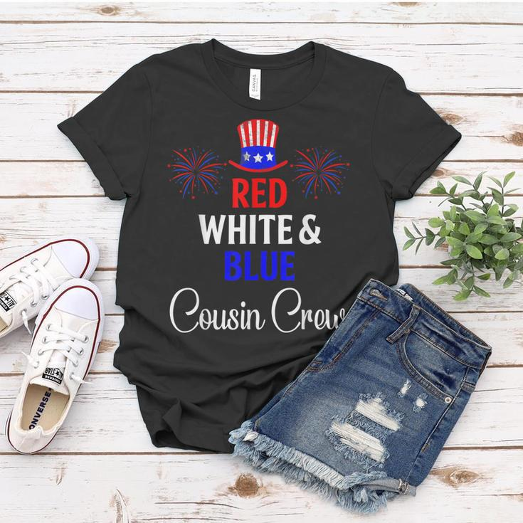 Red White & Blue Cousin Crew 4Th Of July Firework Matching Women T-shirt Funny Gifts