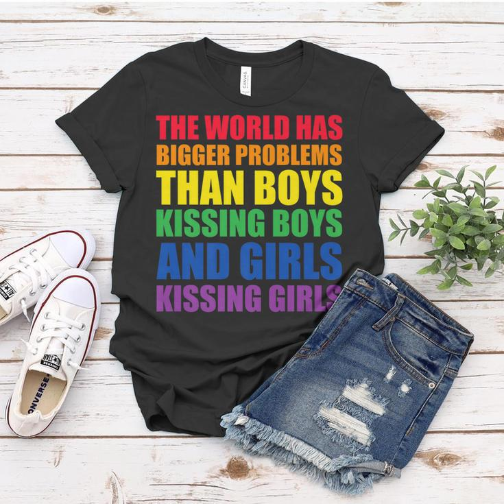 The World Has Bigger Problems Lgbt-Q Pride Gay Proud Ally Women T-shirt Funny Gifts