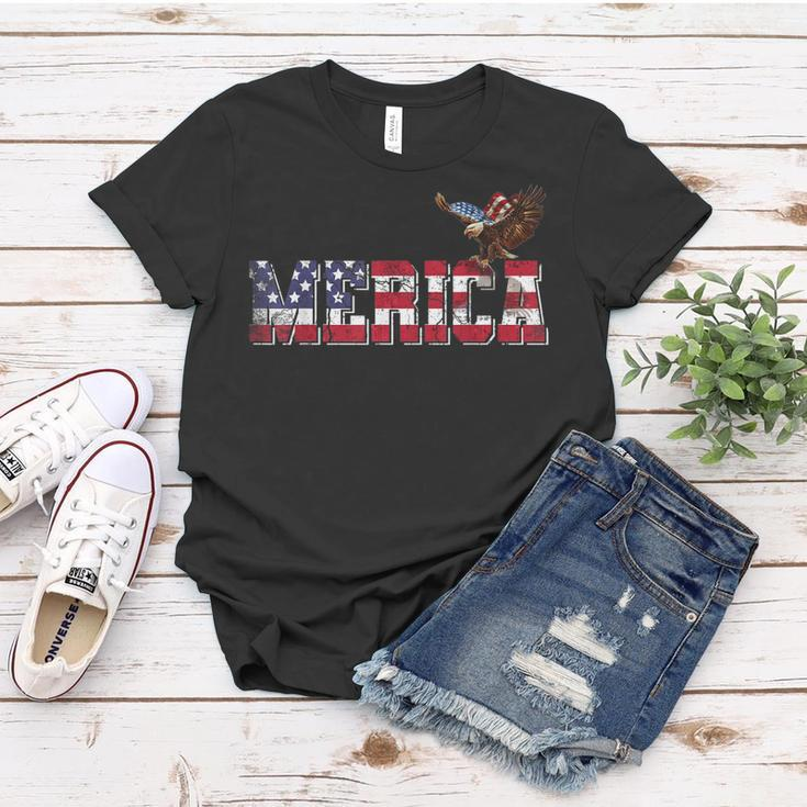 Usa Us American Flag Patriotic 4Th Of July Bald Eagle Merica Women T-shirt Funny Gifts