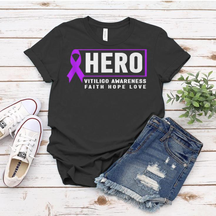 Vitiligo Awareness Hero - Purple Vitiligo Awareness Women T-shirt Funny Gifts