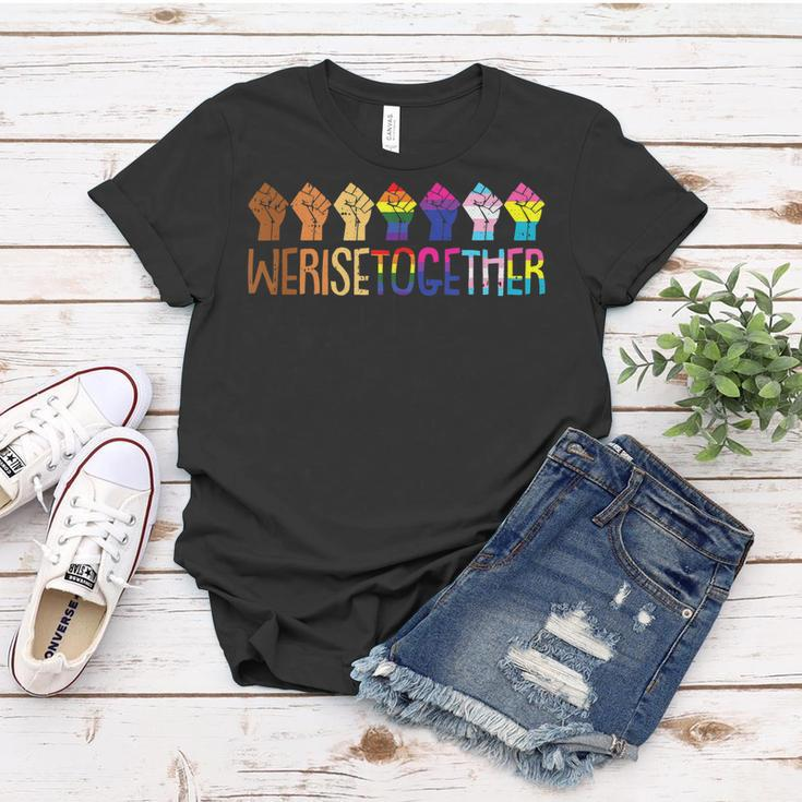 We Rise Together Lgbt Q Pride Social Justice Equality AllyWomen T-shirt Unique Gifts