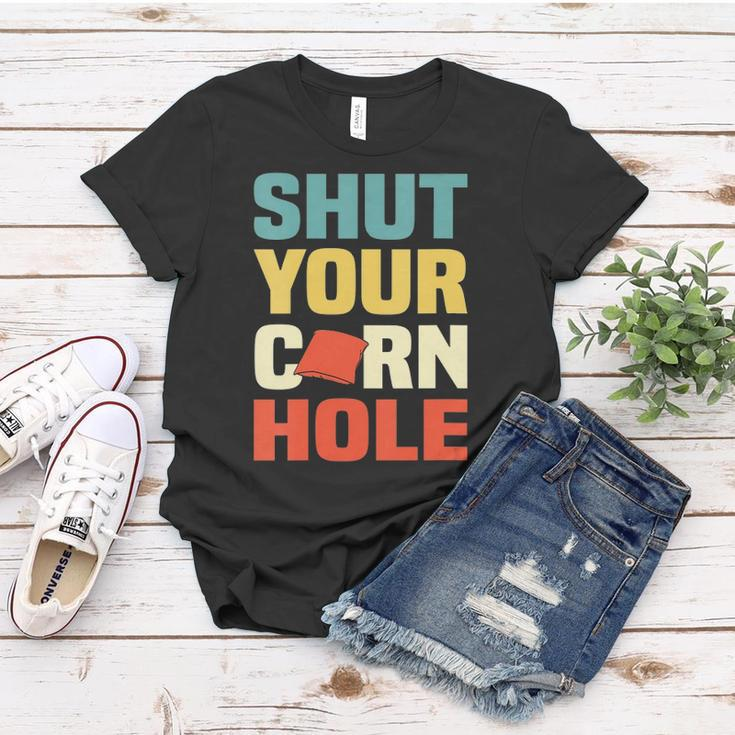 Womens Funny Shut Your Cornhole Lovers Gift Women T-shirt Unique Gifts