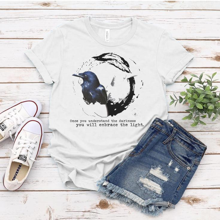 Balance Once You Understand The Darkness You Will Embrace The Light Women T-shirt Unique Gifts
