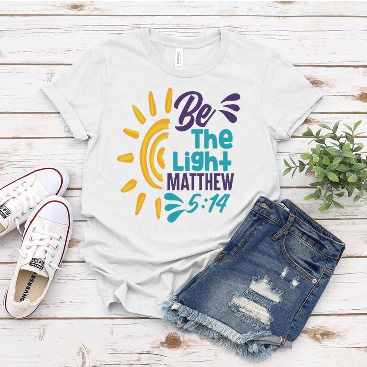 Be A Nice Human - Be The Light Matthew 5 14 Christian Women T-shirt Unique Gifts