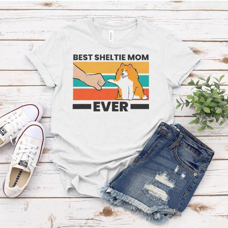 Best Sheltie Mom Ever Sheepdog Mama Shetland Sheepdogs Women T-shirt Unique Gifts
